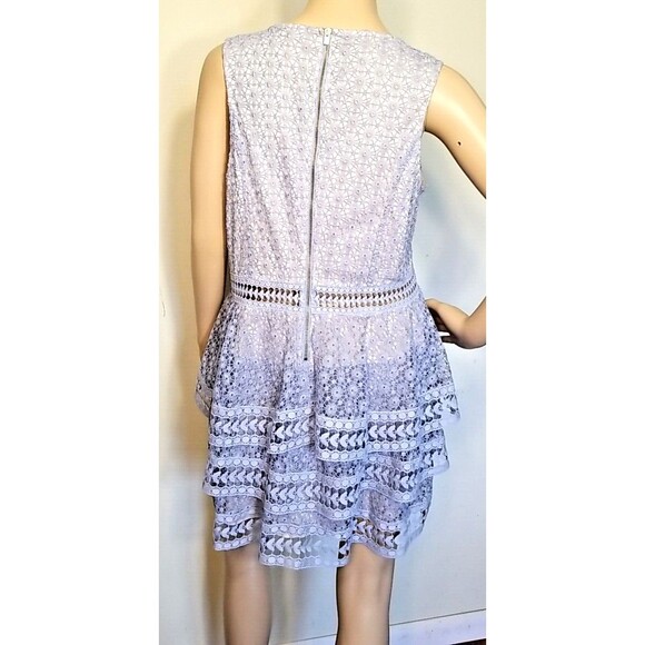 Express Little Blue Dress Lace Sleeveless Womens Layered Size 12 - Picture 5 of 10